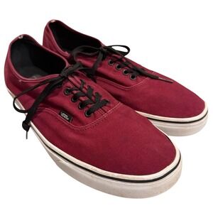Vans Authentic Burgundy Canvas Sneakers Men 15 Women 16.5